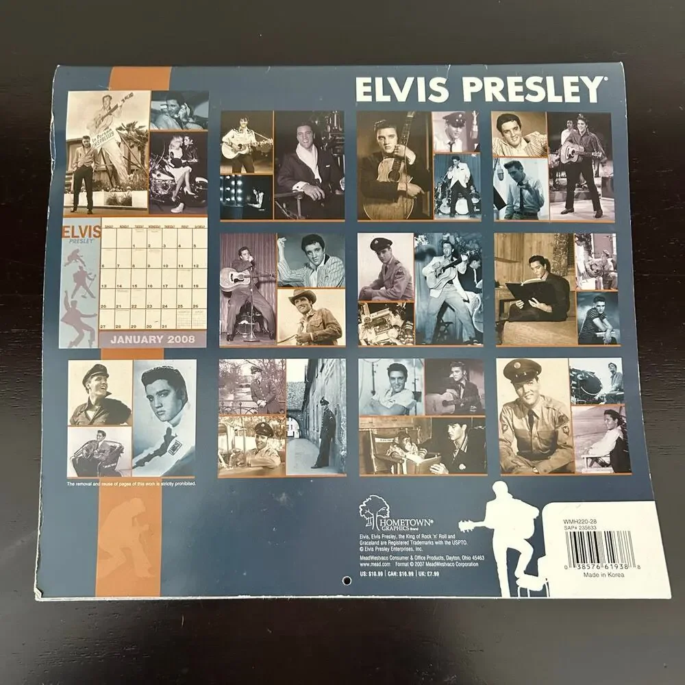 Elvis Presley Collection Handmade Portrait Photos Calendar 1960-70s Music Bundle - Picture 4 of 7